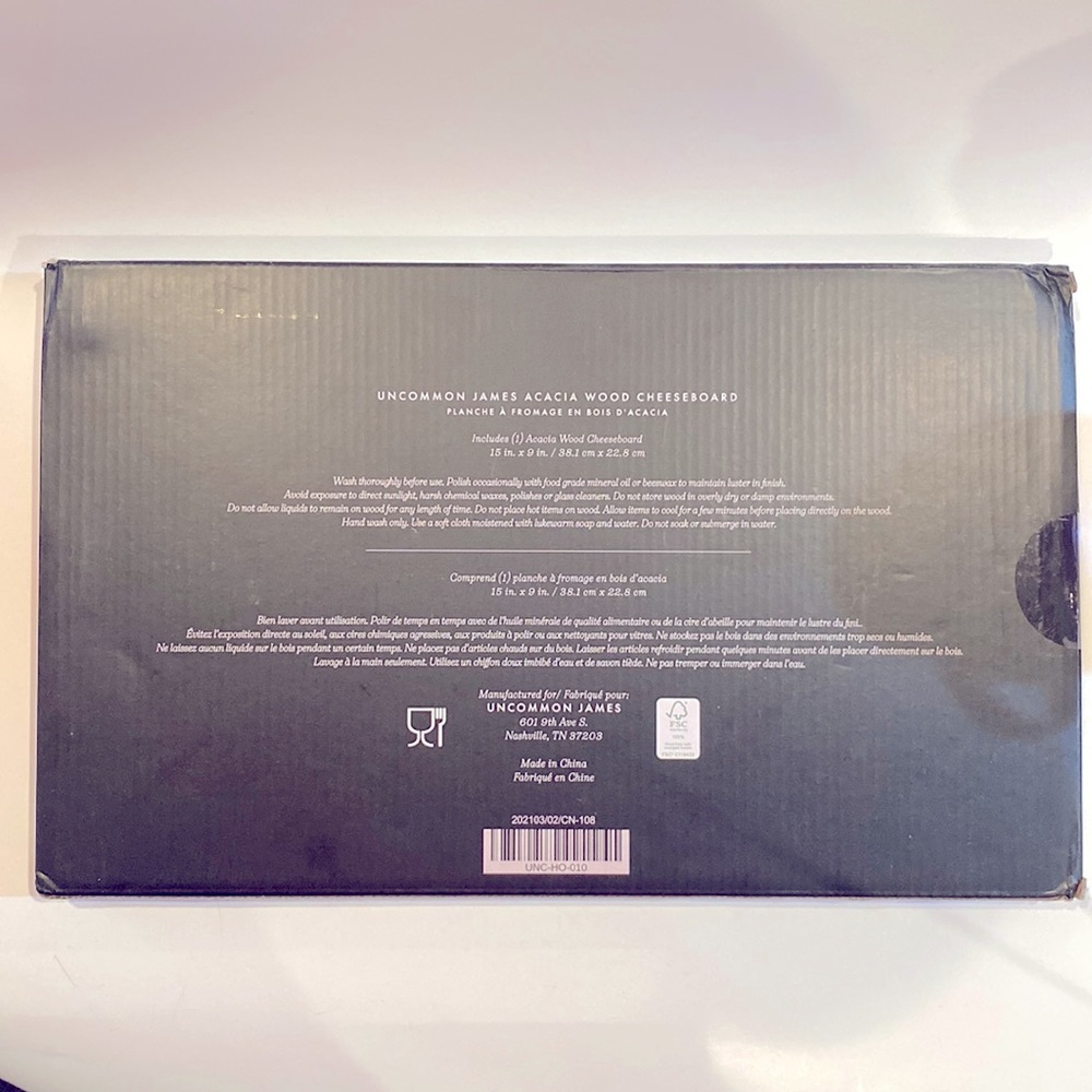 NWT UNCOMMON JAMES Acacia Wood Cheeseboard (Brand New, Never Used, BNIB) - Picture 6 of 6